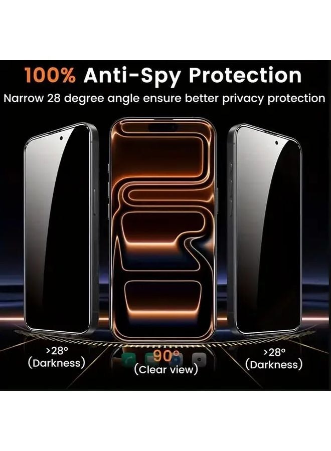 iPhone 15 Plus Anti Spy Privacy Screen Protector 2 Pack Bubble Free Easy Install - Image 4